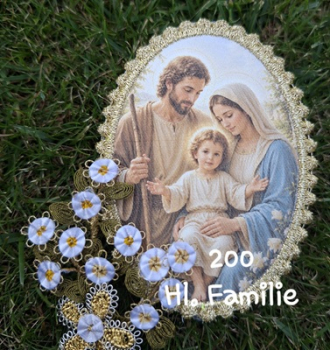 Heiligenbild  HB-CH-F200  Hl. Familie  mit Goldrand 75x105mm