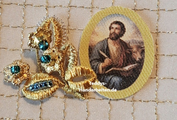 Heiligenbild  HB-CH-E406 Lukas  ohne Goldrand  20x25mm