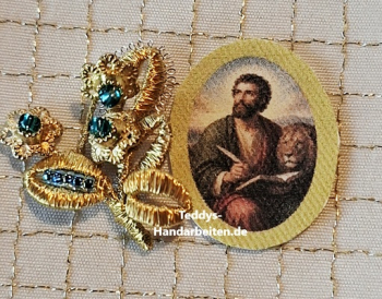 Heiligenbild  HB-CH-E405 Evangelist Markus  ohne Goldrand  20x25mm