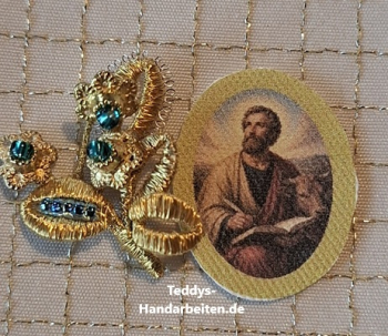 Heiligenbild  HB-CH-E407 Evangelist Matthäus  ohne Goldrand  20x25mm