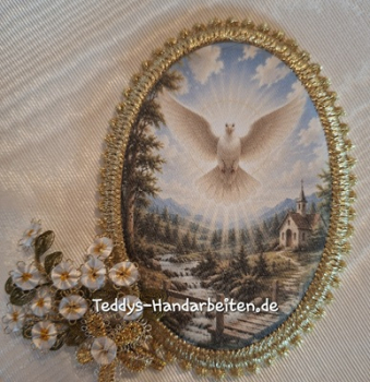 Heiligenbild  HB-CH-F451 Hl. Geist   mit Goldrand  75x105mm