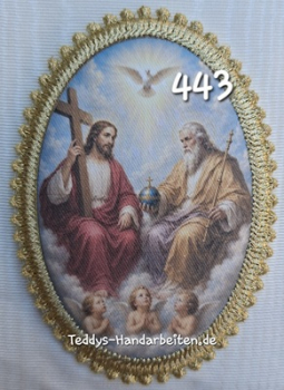 Heiligenbild  HB-CH-F443 Hl. Dreifaltigkeit   mit Goldrand 75x105mm