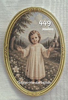Heiligenbild  HB-CH-F449 Jesulein   (ohne Stickrand)  70x100mm