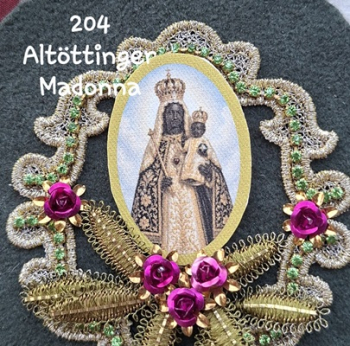 Heiligenbild  HB-CH-G204  Altöttinger  (ohne Stickrand)  40x55mm