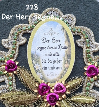 Heiligenbild  HB-CH-H228   Herr segne....  (ohne Stickrand)  30x45mm