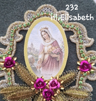 Heiligenbild  HB-CH-G232  Hl.Elisabeth  (ohne Stickrand)  40x55mm