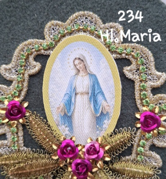 Heiligenbild  HB-CH-G234  Hl.Maria  (ohne Stickrand)  40x55mm