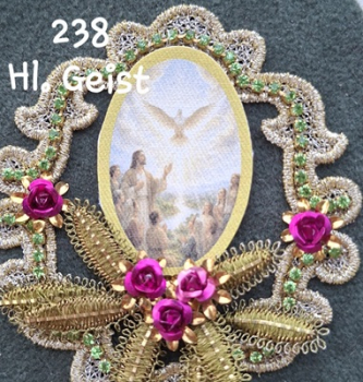 Heiligenbild  HB-CH-G238  Hl. Geist  (ohne Stickrand)  40x55mm