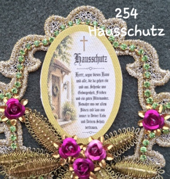 Heiligenbild  HB-CH-G254   Hausschutz  (ohne Stickrand)  40x55mm