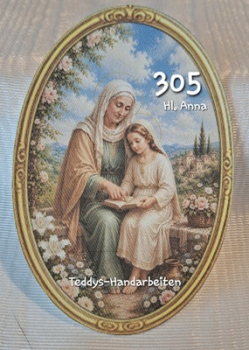 Heiligenbild  HB-CH-D305 Hl. Anna   (ohne Stickrand)  60x85mm