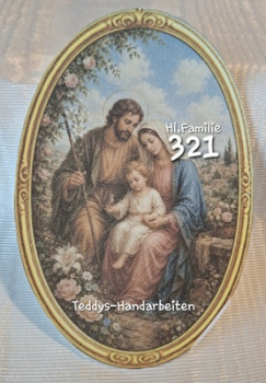 Heiligenbild  HB-CH-F321 Hl. Familie  (ohne Stickrand)  70x100mm