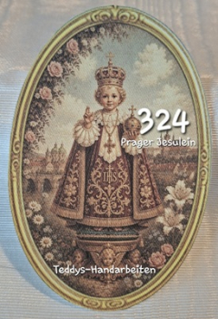 Heiligenbild  HB-CH-F324 Prager Jesulein  (ohne Stickrand)  70x100mm