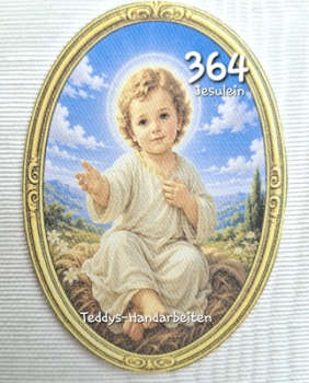 Heiligenbild  HB-CH-F364  Jesulein (ohne Stickrand)  70x100mm