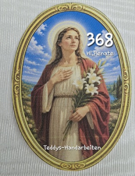 Heiligenbild  HB-CH-F368 Hl. Renate  (ohne Stickrand)  70x100mm