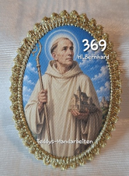 Heiligenbild  HB-CH-F369 Hl. Bernhard  mit Goldrand  75x105mm