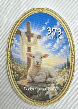 Heiligenbild  HB-CH-F373  Osterlamm  (ohne Stickrand)  70x100mm