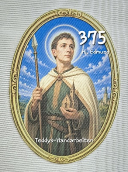 Heiligenbild  HB-CH-F375 Hl. Edmund  (ohne Stickrand)  70x100mm