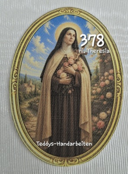Heiligenbild  HB-CH-F378 Hl. Theresia   (ohne Stickrand)  70x100mm