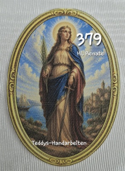 Heiligenbild  HB-CH-F379 Hl. Ursula  (ohne Stickrand)  70x100mm