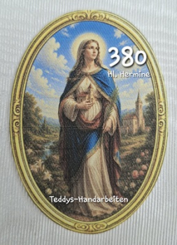 Heiligenbild  HB-CH-F380 Hl. Hermine  (ohne Stickrand)  70x100mm