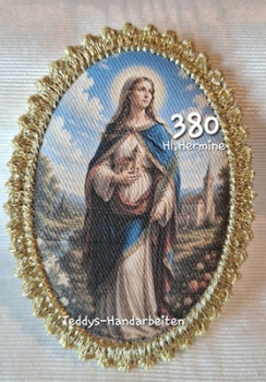 Heiligenbild  HB-CH-F380 Hl. Hermine   mit Goldrand 75x105mm