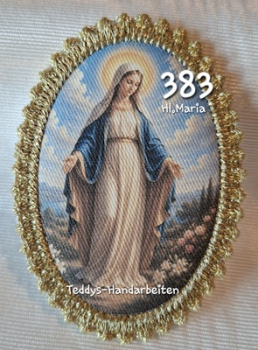 Heiligenbild  HB-CH-F383 Hl. Maria   mit Goldrand 75x105mm