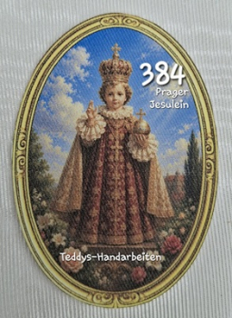 Heiligenbild  HB-CH-F384 Prager Jesulein  (ohne Stickrand)  70x100mm
