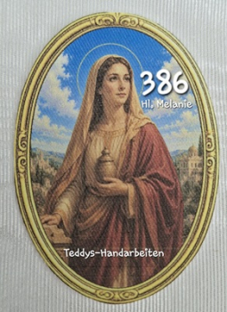 Heiligenbild  HB-CH-F386 Hl. Melanie  (ohne Stickrand)  70x100mm