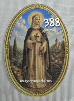 Heiligenbild  HB-CH-F388 Hl. Margit  (ohne Stickrand)  70x100mm