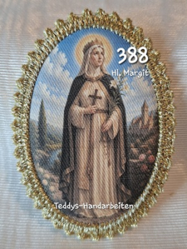 Heiligenbild  HB-CH-F388 Hl. Margit   mit Goldrand 75x105mm