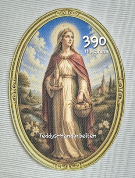 Heiligenbild  HB-CH-F390 Hl. Emma  (ohne Stickrand)  70x100mm