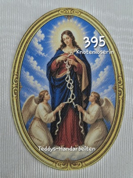 Heiligenbild  HB-CH-F395 Knotenlöserin  (ohne Stickrand)  70x100mm