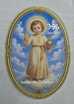 Heiligenbild  HB-CH-F396 Jesulein  (ohne Stickrand)  70x100mm