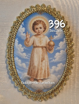 Heiligenbild  HB-CH-F396 Jesulein   mit Goldrand 75x105mm