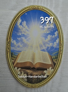Heiligenbild  HB-CH-F397 Hl. Schrift  (ohne Stickrand)  70x100mm