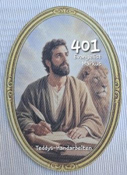 Heiligenbild  HB-CH-M401 Evangelist Markus       ohne Goldrand   50x70mm