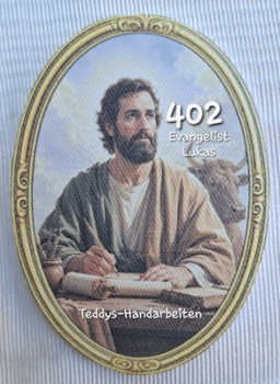 Heiligenbild  HB-CH-M402 Evangelist Lukas      ohne Goldrand   50x70mm