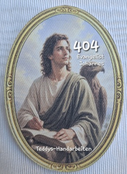 Heiligenbild  HB-CH-D404 Evangelist Johannes   (ohne Stickrand)  60x85mm