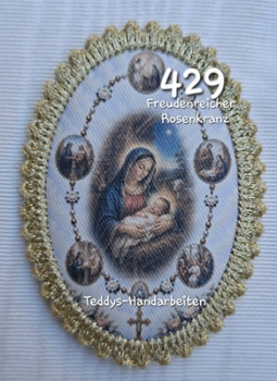 Heiligenbild  HB-CH-D429 Freudenreicher Rosenkranz   mit Goldrand 65x85mm