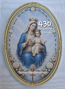 Heiligenbild  HB-CH-M430 Rosenkranz Königin  (ohne Stickrand)  50x70mm