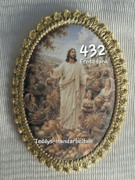 Heiligenbild  HB-CH-D432 Ernte Dank   mit Goldrand   65x85mm