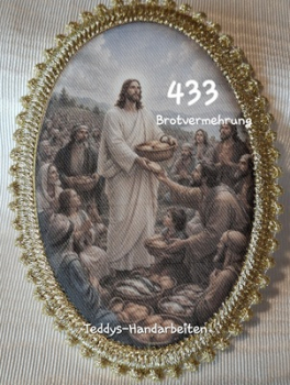 Heiligenbild  HB-CH-D433 Brotvermehrung  mit Goldrand  65x85mm