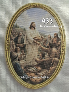 Heiligenbild  HB-CH-D433 Brotvermehrung  (ohne Stickrand)  60x85mm