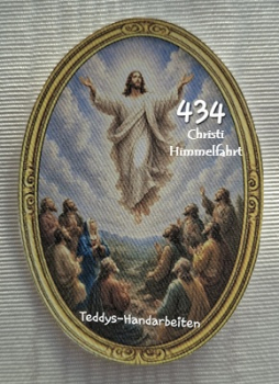 Heiligenbild  HB-CH-M434 Christi Himmelfahrt  (ohne Stickrand)  50x70mm