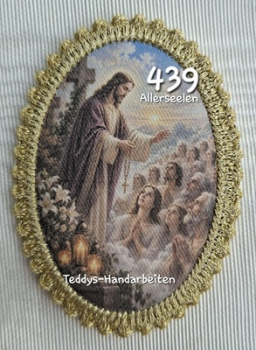 Heiligenbild  HB-CH-D439 Allerseelen  mit Goldrand   65x85mm