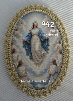 Heiligenbild  HB-CH-D442 Mariä Himmelfahrt   mit Goldrand   65x85mm