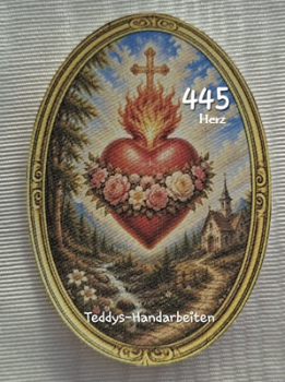 Heiligenbild  HB-CH-M445 Herz     ohne Goldrand   50x70mm