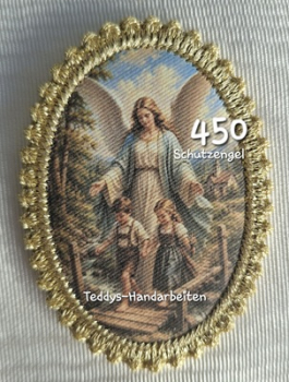 Heiligenbild  HB-CH-D450 Schutzengel  mit Goldrand  65x85mm