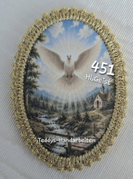 Heiligenbild  HB-CH-D451 Hl. Geist   mit Goldrand  65x85mm