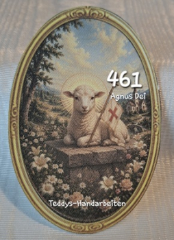 Heiligenbild  HB-CH-F461 Agnus Dei  (ohne Stickrand)  70x100mm